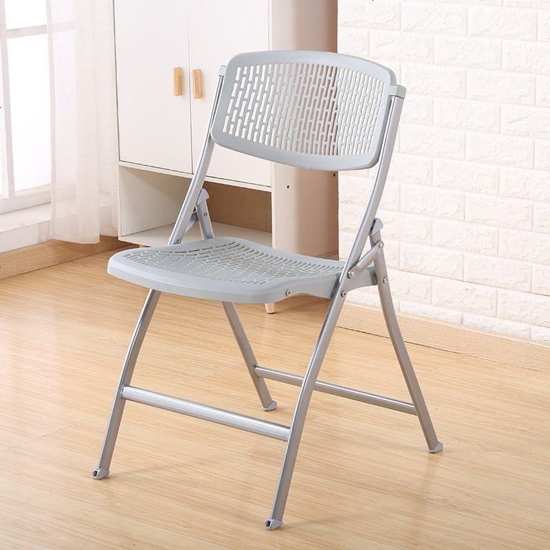 靠背椅折叠餐椅培训椅办公椅电脑椅凳子会议家用椅子宿舍椅休闲椅 加大款灰色