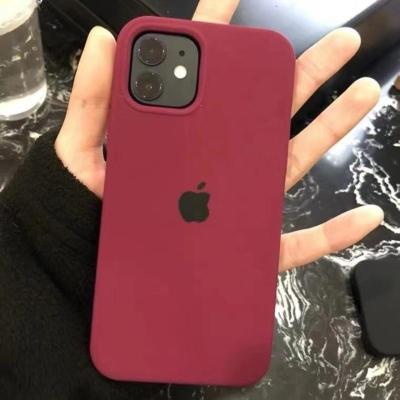 液态硅胶手机壳苹果12梅子色iPhone11手机壳/xsmax防摔xr/8plus/7 梅子色 苹果6/6s