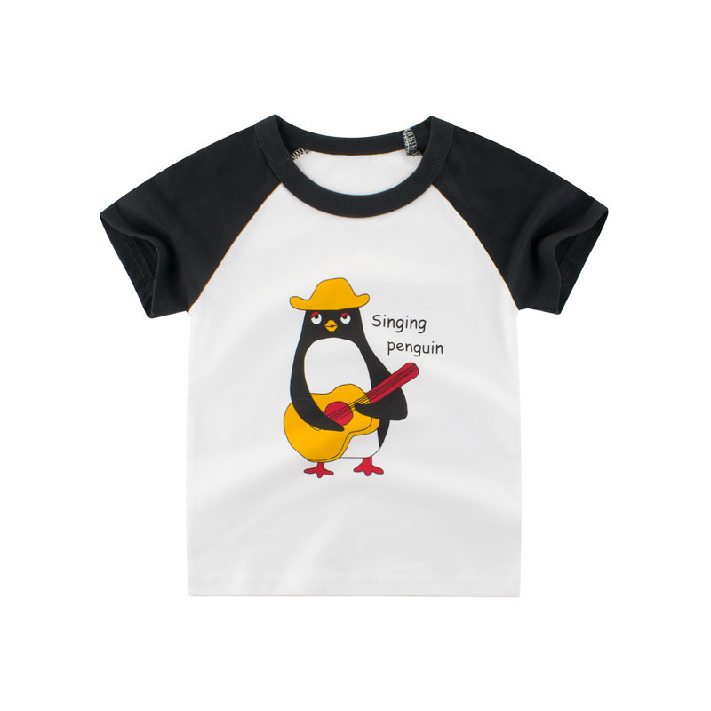 2020夏季童装女童短袖t恤小熊卡通孩子衣服宝宝衣服元气小猴strong