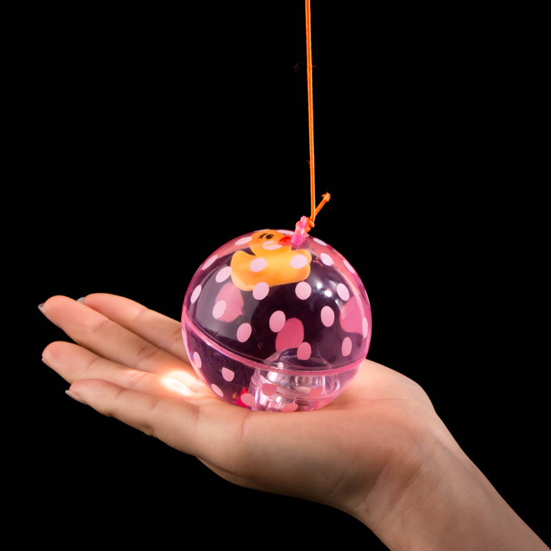 水晶球发光创意跳跳球力球夜市带绳弹性水球新款大号新款小号发光弹力