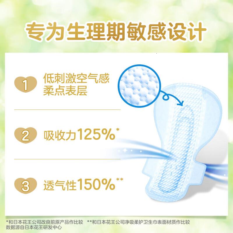 乐而雅花王进口F透气棉柔纤巧日用护翼型卫生巾25cm17片姨妈巾京东自营高清大图