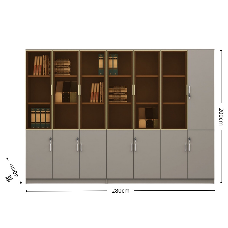 亿洛莱 资料柜 280*40*200cm 台高清大图