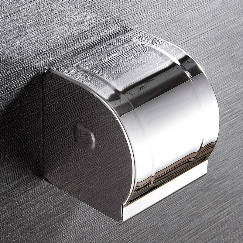 免打孔不锈钢纸巾架支架擦手纸盒壁挂式厕所卫生间浴室卷纸厕纸架视频