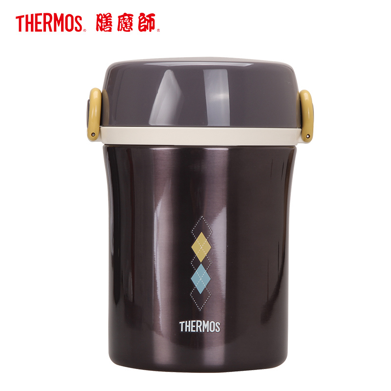 膳魔师,膳魔師(THERMO)饭盒/提锅JBC-800 灰色 670ML保温温饭盒/保温便当盒304不锈钢家用/通用