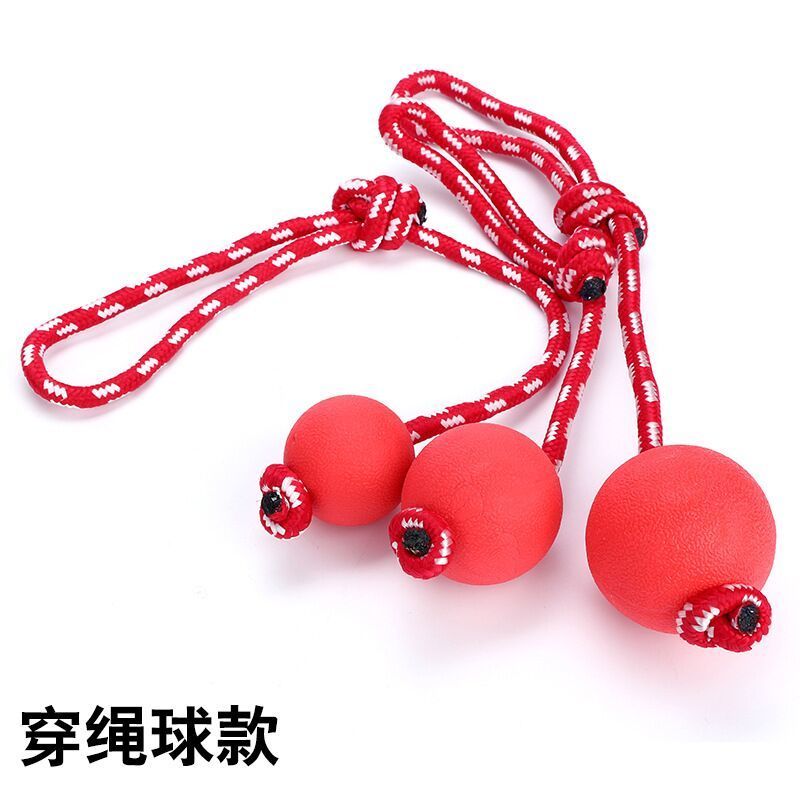 狗玩具宠物球形玩具实心橡胶球训练耐咬球金毛玩具训犬磨牙用品 实心弹力球 S号直径约4.5-4.8cm