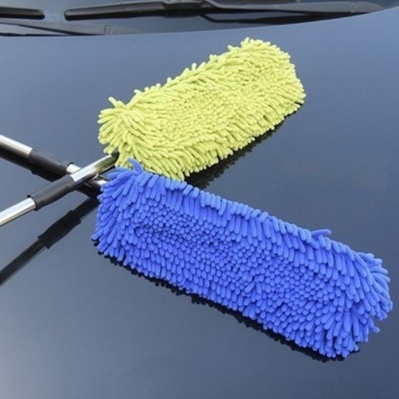 蓝色雪尼尔洗车刷雪尼尔洗车刷1把伸缩洗车拖把汽车刷车擦车拖把专用