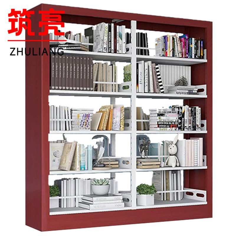 筑亮 书架 双面190*45cm红 台高清大图