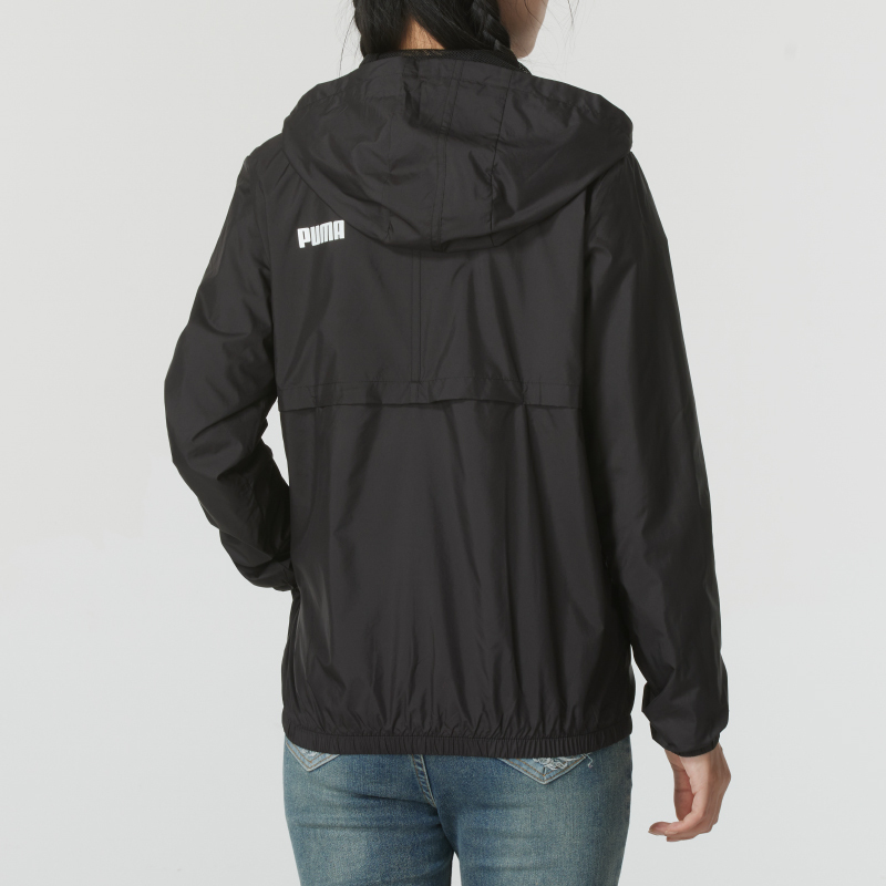 彪马(PUMA)外套女装新款梭织连帽上衣透气休闲夹克户外运动外套672909-52 ZP