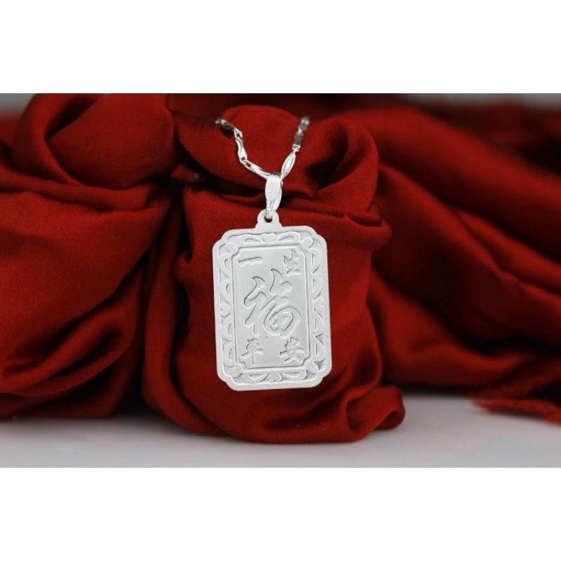 银牌999纯银十二生肖猪吊坠男本命年项链属相挂坠项坠手工银饰