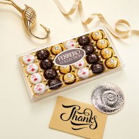 费列罗(Ferrero Rocher)臻品威化糖果巧克力 婚庆喜糖零食 情人节礼物 24粒礼盒装259.2g