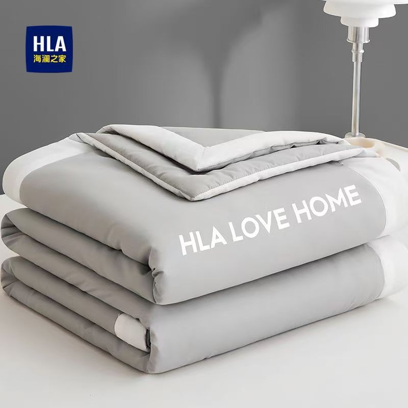 海澜之家夏凉被A类空调被可水洗薄款220*240cm奶昔灰高清大图