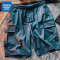 真维斯工装短裤男款夏季宽松大码镭射渐变5分中裤潮流嘻哈直筒裤