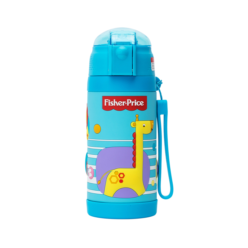 费雪牌(FISHER-PRICE) 母婴幼儿童抽真空保温杯套装带手柄 FP-8042B 蓝色 适用年龄:12个月以上