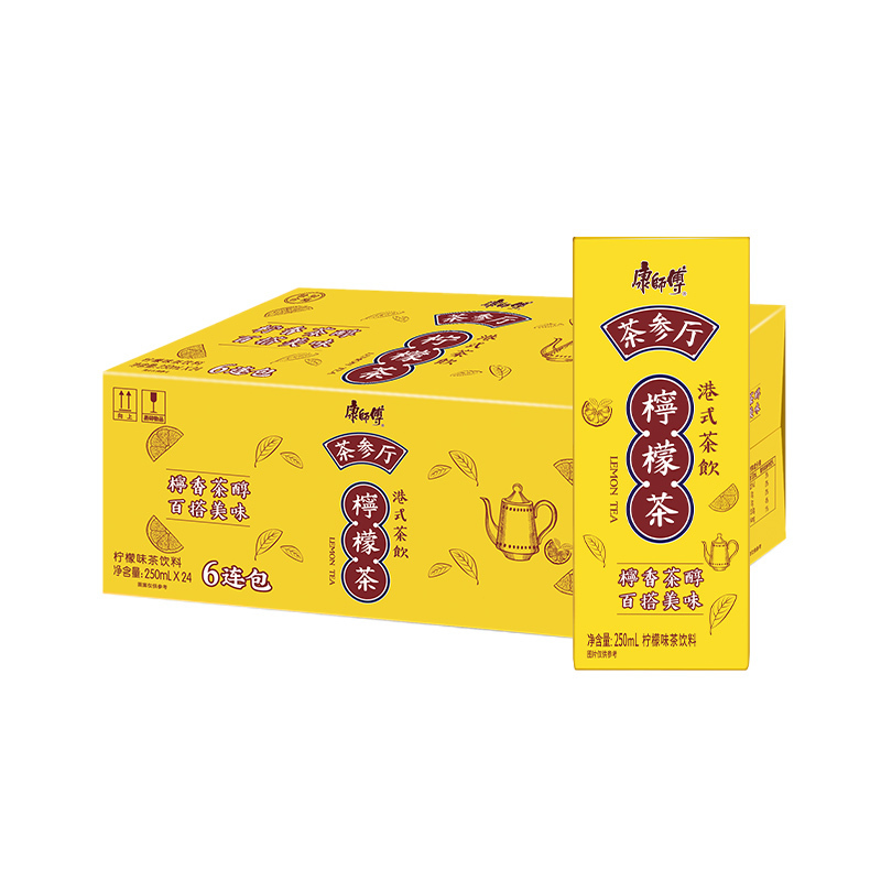 康师傅 茶参厅250ml*24瓶 柠檬茶整箱装 茶餐厅专享
