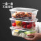 美厨饭盒一次性1200ml长方形塑料快餐盒5只装MCFT2565