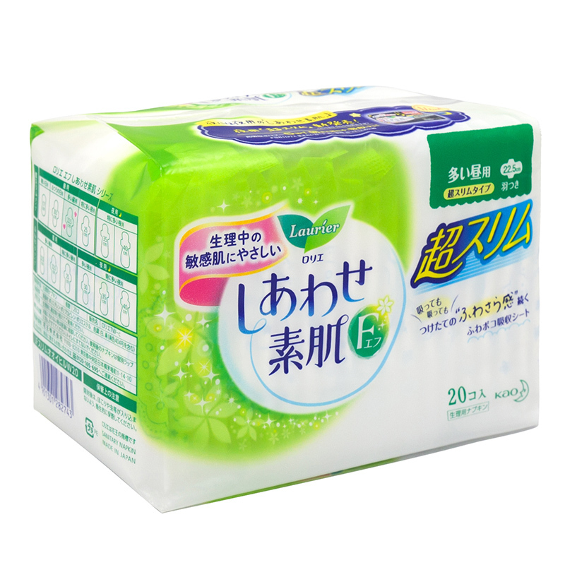花王乐而雅F透气棉柔 超丝薄日用护翼型卫生巾20片