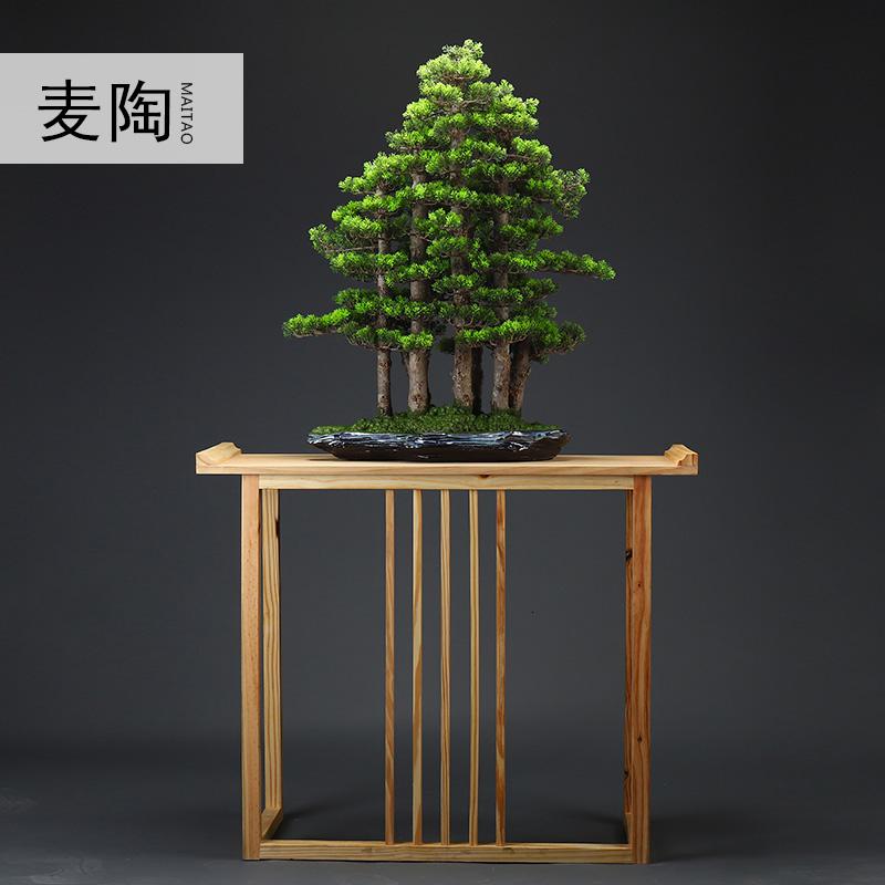 美帮汇仿真新中式迎客松盆景绿植客厅酒店家居玄关装饰品样板间软装摆件高清大图