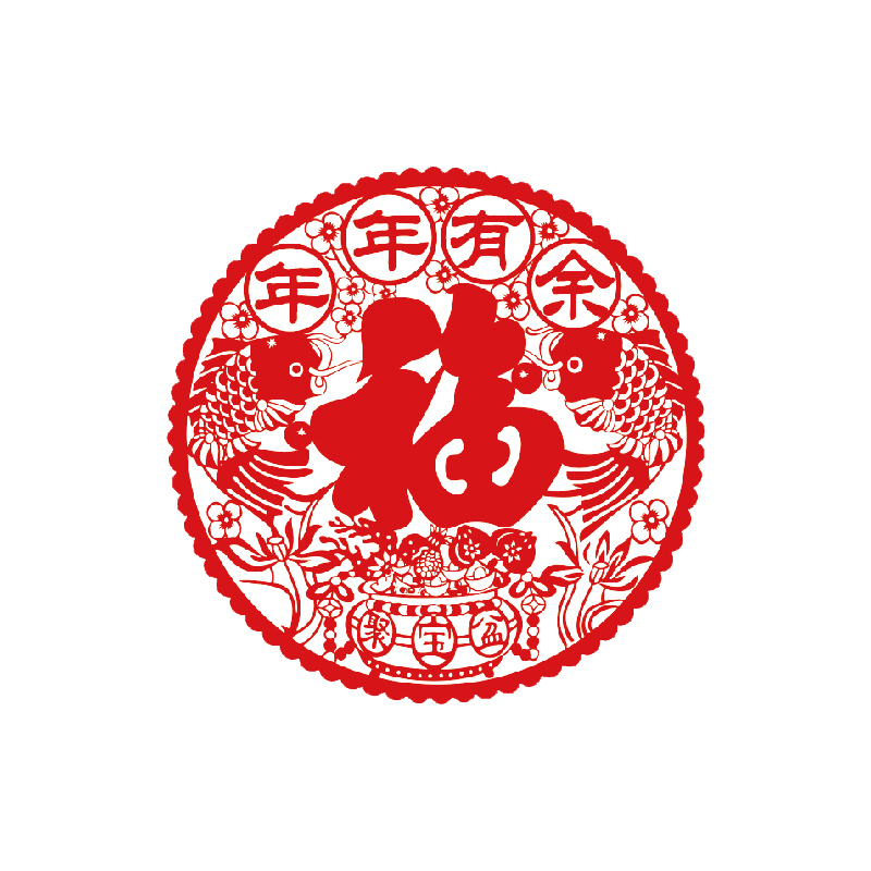 新年静电贴窗花28x28 节庆新年装饰(10个/包)SCP-2190(此为单包价,起订50包不足起订量不发)