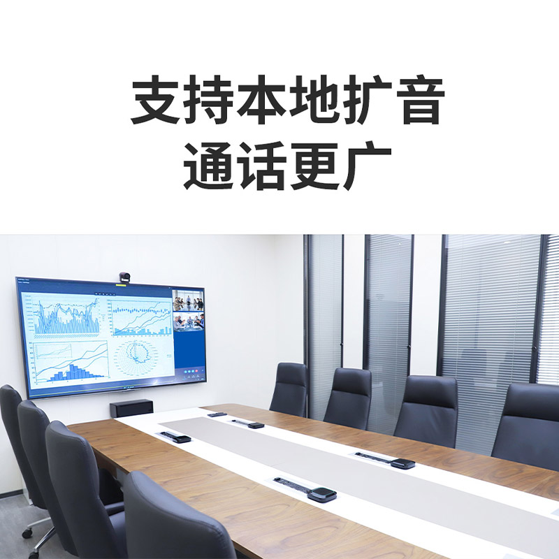 润普Runpu 视频会议无线四麦级联全向麦克风远程会议 手持本地扩音 有源音箱放音RP-S-Y980E高清大图