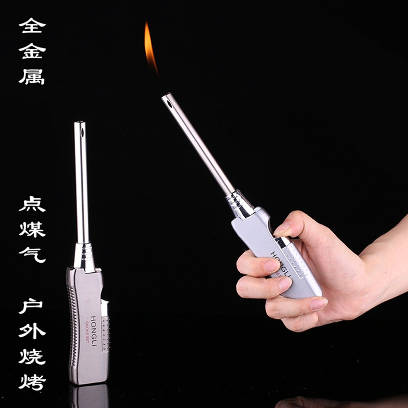 点烟器超便携煤气炉灶点火器烧烤户外取火个性创意打火机充气明火