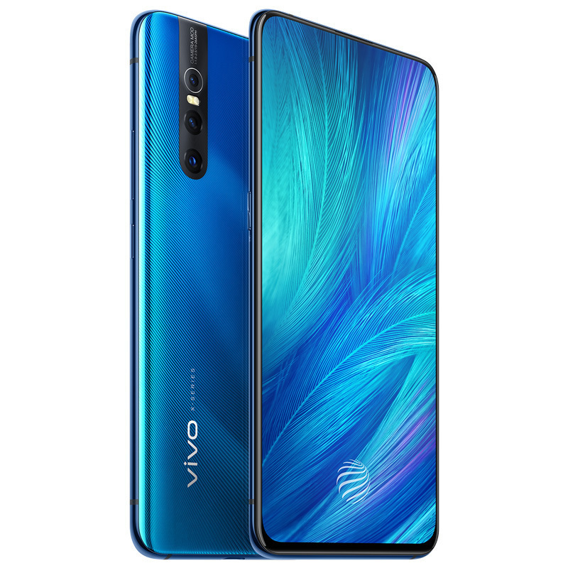vivo X27 8+128G 雀羽蓝 零界全面屏AI三摄 全网通4G手机