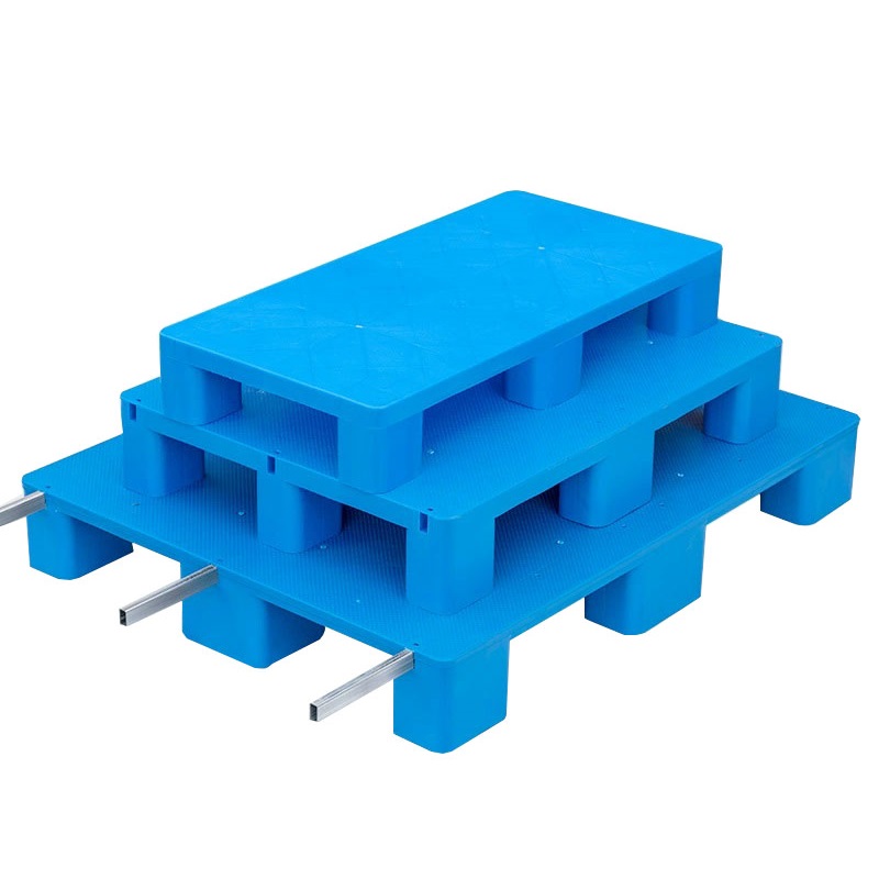 宁储 塑料托盘 平板九脚托盘 80*60*14cm+3钢 单位:张高清大图
