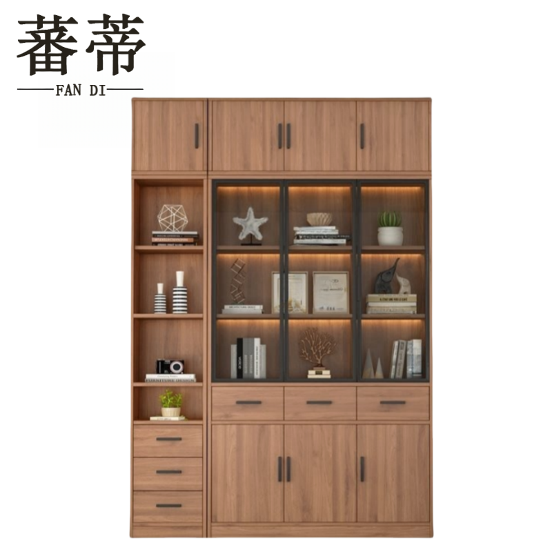 蕃蒂办公柜1.6米含顶柜套高清大图