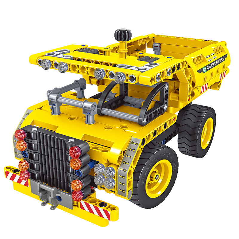 启辉积木兼容乐高科技机械组拼装玩具车回力警察摩托车赛车儿童积木