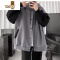 YANXU广州棒球服男春开衫连帽新款大码宽松夹克美式晋江棉服外套