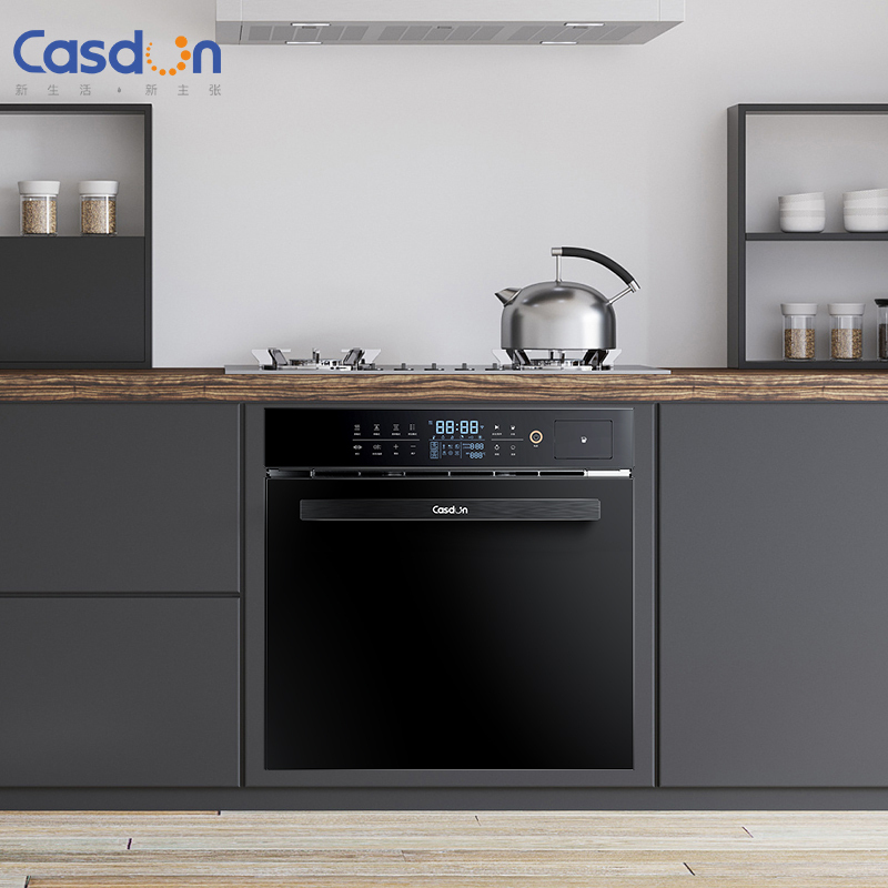 CASDON/凯度SR80SA-GT嵌入式蒸烤箱80L大容量家用蒸烤一体机双热风系统带中轴烤叉
