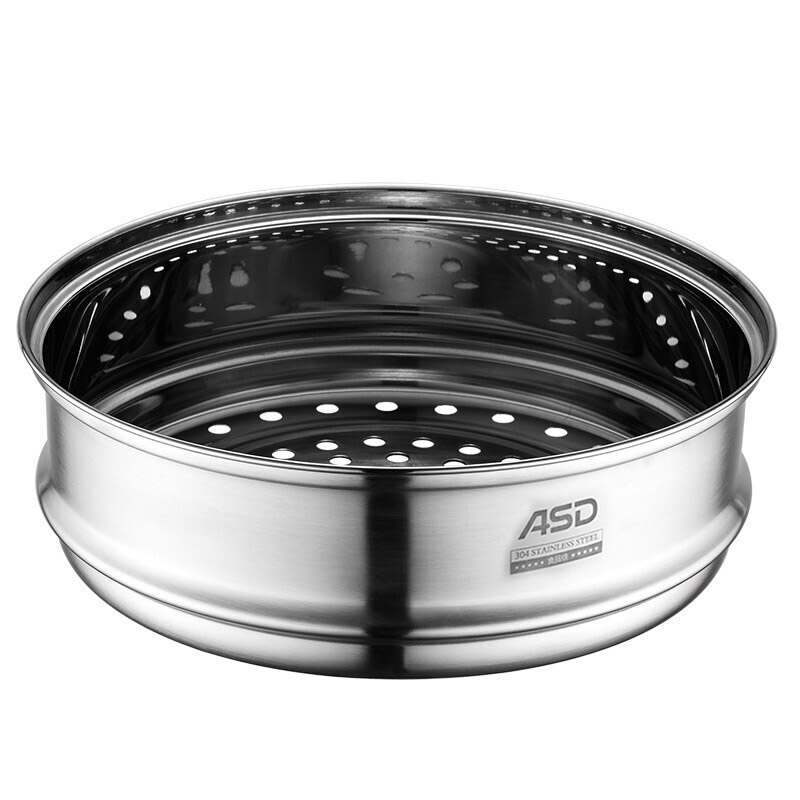 爱仕达(ASD)锅 蒸笼家用304不锈钢辅食锅蒸格蒸屈多功能16CM奶锅通用加厚加高篦子蒸馒头小蒸锅 ZS16Z1WG高清大图