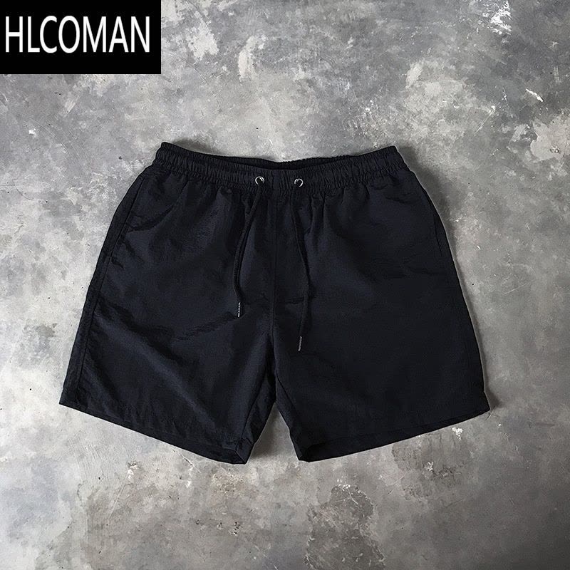 HLCOMAN夏季男士美式休闲短裤糖果色五分裤篮球运动训练宽松冰丝速干薄款图片