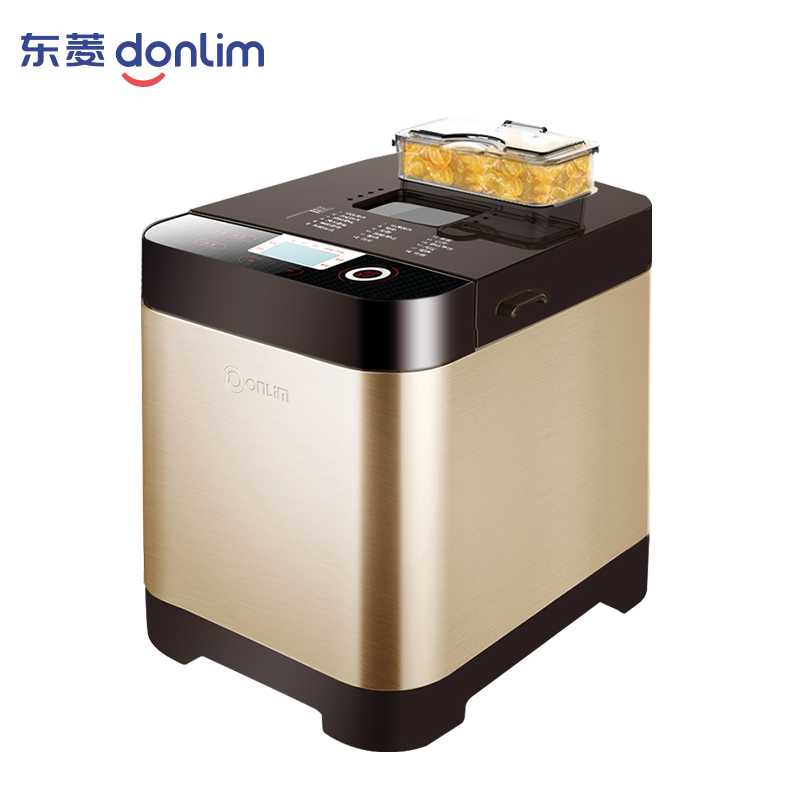 东菱(DonLim)）面包机DL-T06S-K不锈钢机身家用全自动和面500-750g搅拌静音揉面机不粘涂层内胆