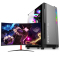 世纪之星 i7级六核E5 2620/AMD Radein 游戏独显/8G内存/256G固态硬盘 家用办公商务设计LOL 游戏电脑台式机 组装电脑 台式电脑 电脑主机+27英寸显示器