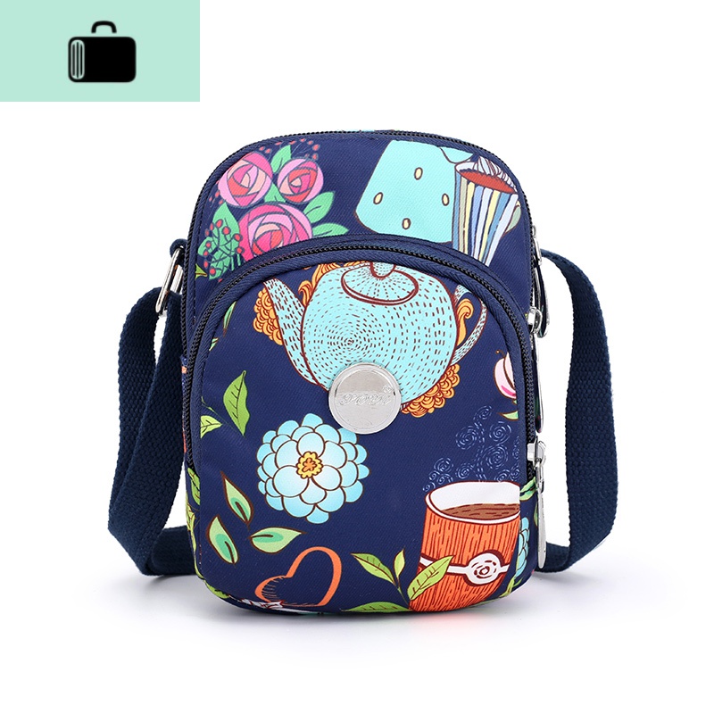 夏季新款小包单肩包女竖款零钱手机包帆布手提小包包迷你包斜挎包NEW LAKE女士钱包/卡包 惬意生活