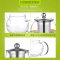 KAMJOVE/金灶 A系列 飘逸杯 茶道杯 泡茶壶 高硼硅玻璃 过滤功夫茶具 正品玻璃水壶玻璃 水杯 家用办公室玻璃壶