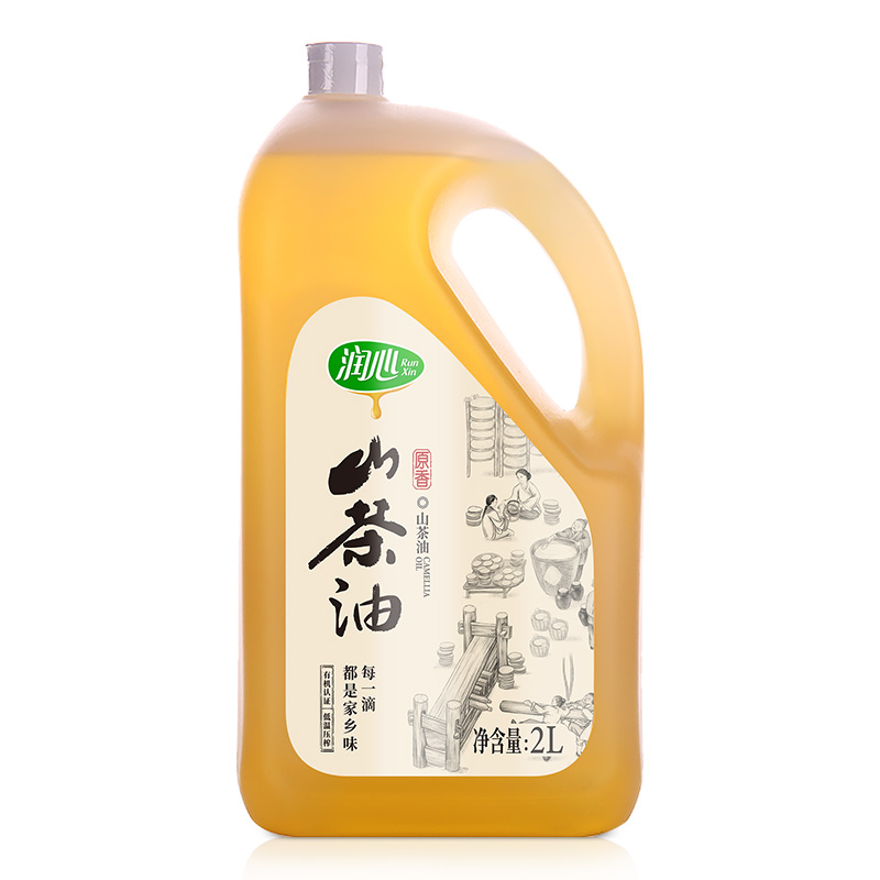润心(RunXin)有机原香山茶油2L装油茶籽油压榨茶油有机食用油健康粮油辅食茶子油送礼佳品