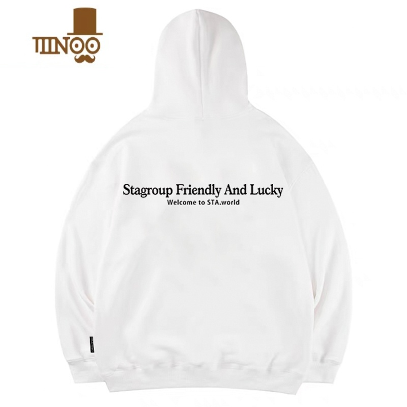 YANXUSTA SR XRMD标语连帽卫衣男女美式休闲加绒外套ins高清大图