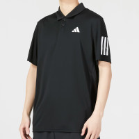 阿迪达斯（adidas）polo衫男装2023夏季新款运动服跑步训练健身快干透气翻领半袖T恤IC9310 IS2294/梭织/黑色 S