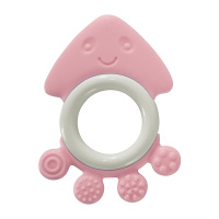 oonew喔喔牛宝宝磨牙器 宝宝磨牙棒磨牙玩具曼哈顿球 婴儿磨牙牙胶咬咬乐粉色TB-1680P