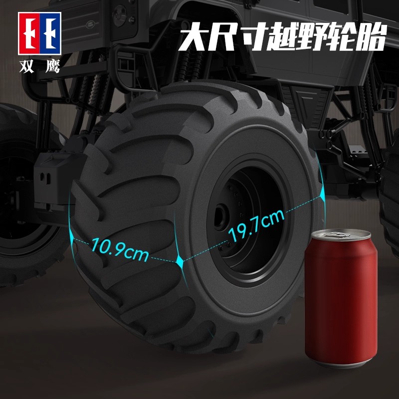 超大号儿童遥控车路虎卫士D110全地形越野大脚车男孩赛车生日礼物高清大图