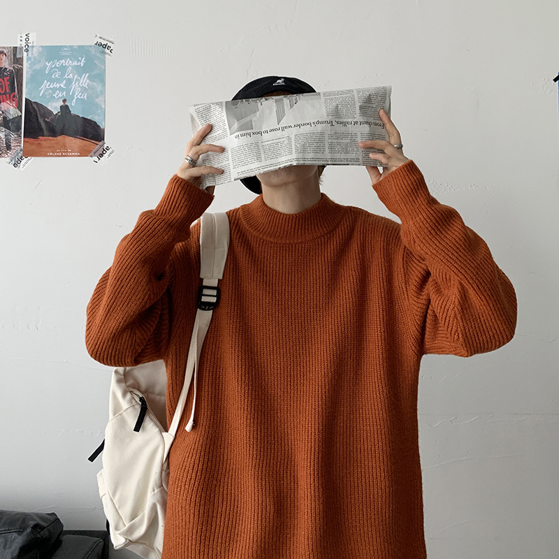 馨洋都ShinDov秋冬毛衣男士半高领打底针织衫秋季韩版线衣羊毛衫潮流上衣服