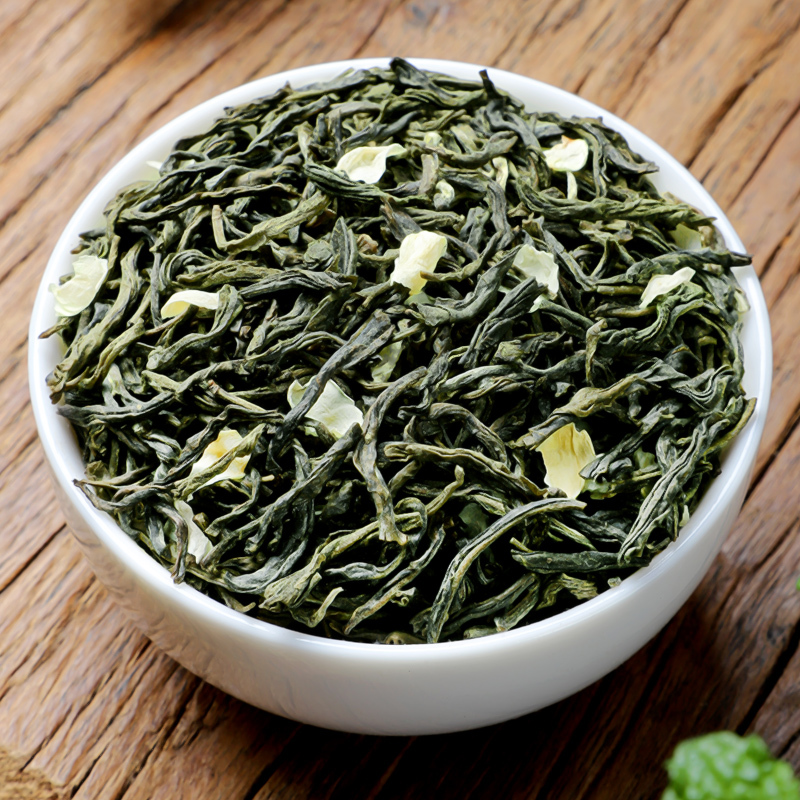 茉莉花茶小白毫毛尖2025新茶浓香型横县绿茶毛尖花茶叶散装500g