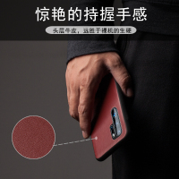 [送钢化膜]高铭宣 华为p30pro手机壳真皮p20pro皮套防摔全包超薄男款商务牛皮保护套软壳