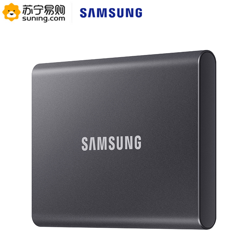 三星(SAMSUNG)T7 500GB移动硬盘 usb3.2金属加密高速手机电脑移动固态硬pssd 太空灰