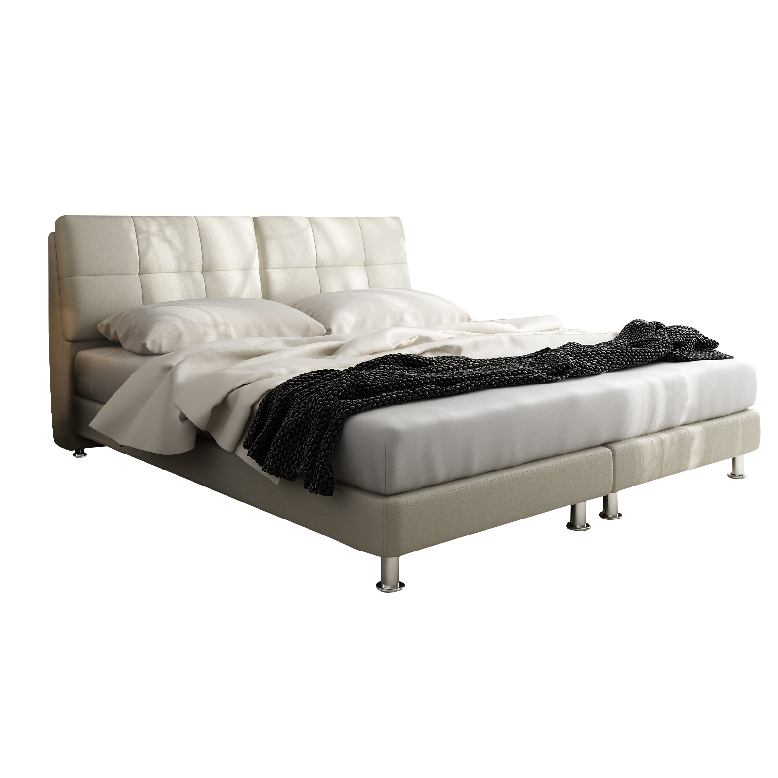 左右沙发真皮床北欧轻奢现代简约卧室软床1.