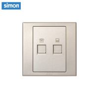 西蒙(simon) E3 插座开关插板86型开关插座面板 电脑加电话插座