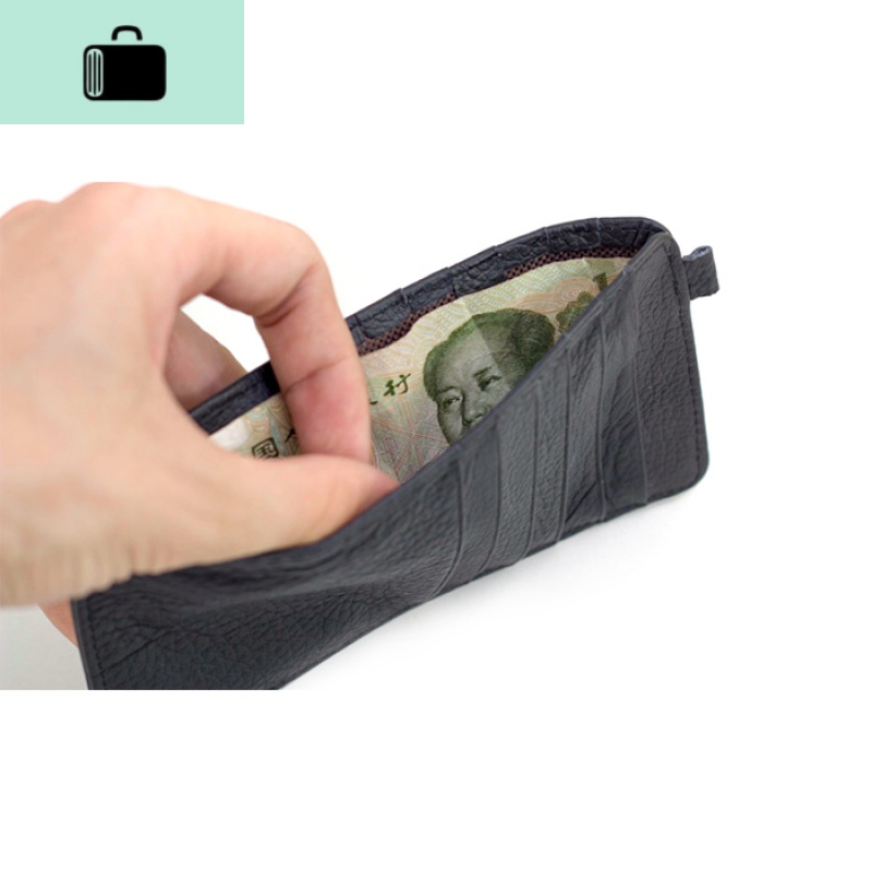 卡包多卡位 银行卡夹卡套男士女士情侣钱包牛皮大容量韩版超薄NEW LAKE 深宝蓝