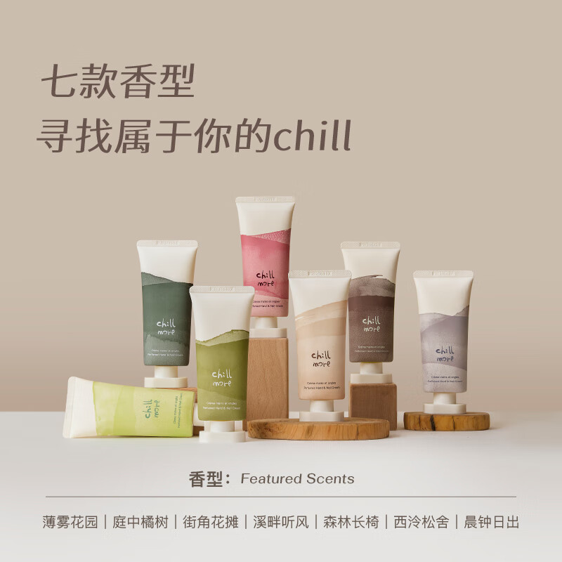 chillmore且悠 保湿滋润便携持久留香补水 香氛手甲精华霜(街角花摊)60ml高清大图