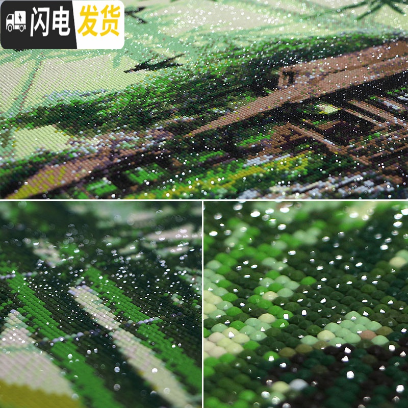 三维工匠钻石画2020年新款5d十字绣竹报平安客厅满钻2019 满钻全贴[230*95厘米]多加30钻量、送工具包2套高清大图